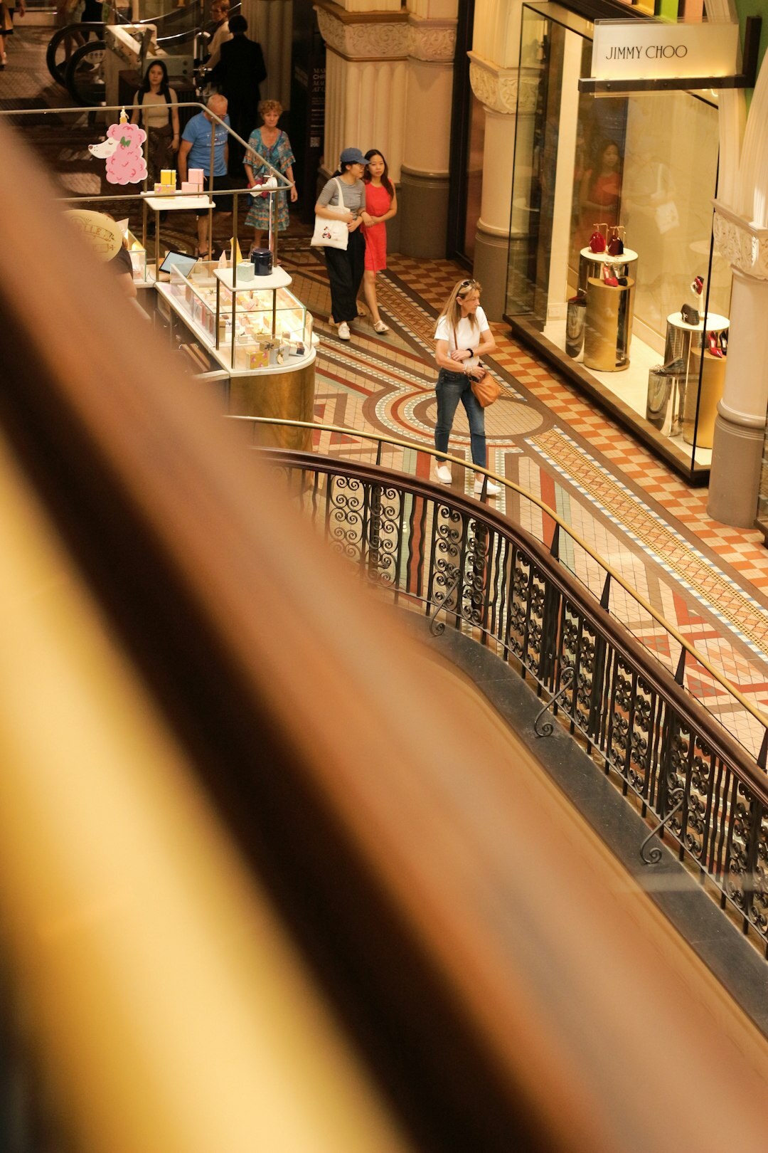 mall security guard watching cameras