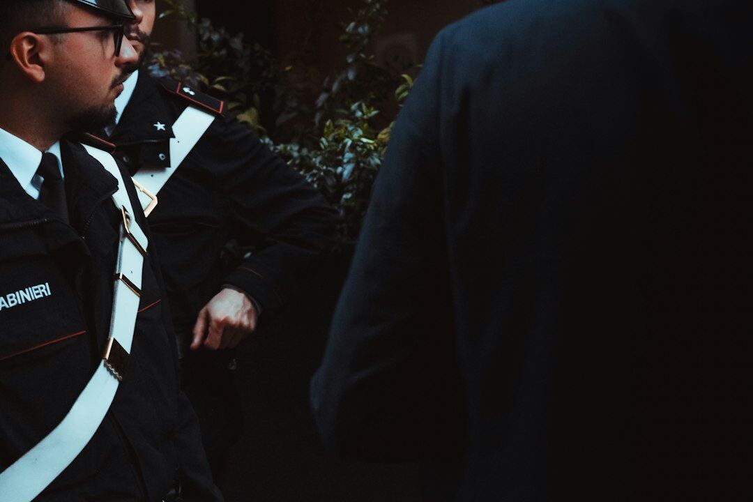 detective talking to suspect